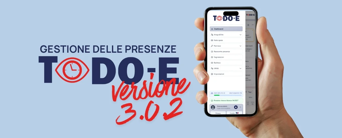 ToDo-E 3.0.2: timbrature e gestione presenze ancora più semplici